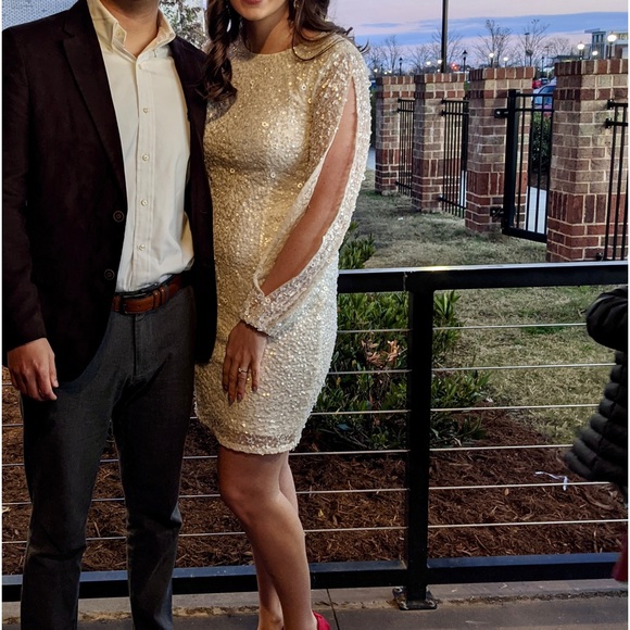 White Adrianna Papell Dress - Picture 6 of 6